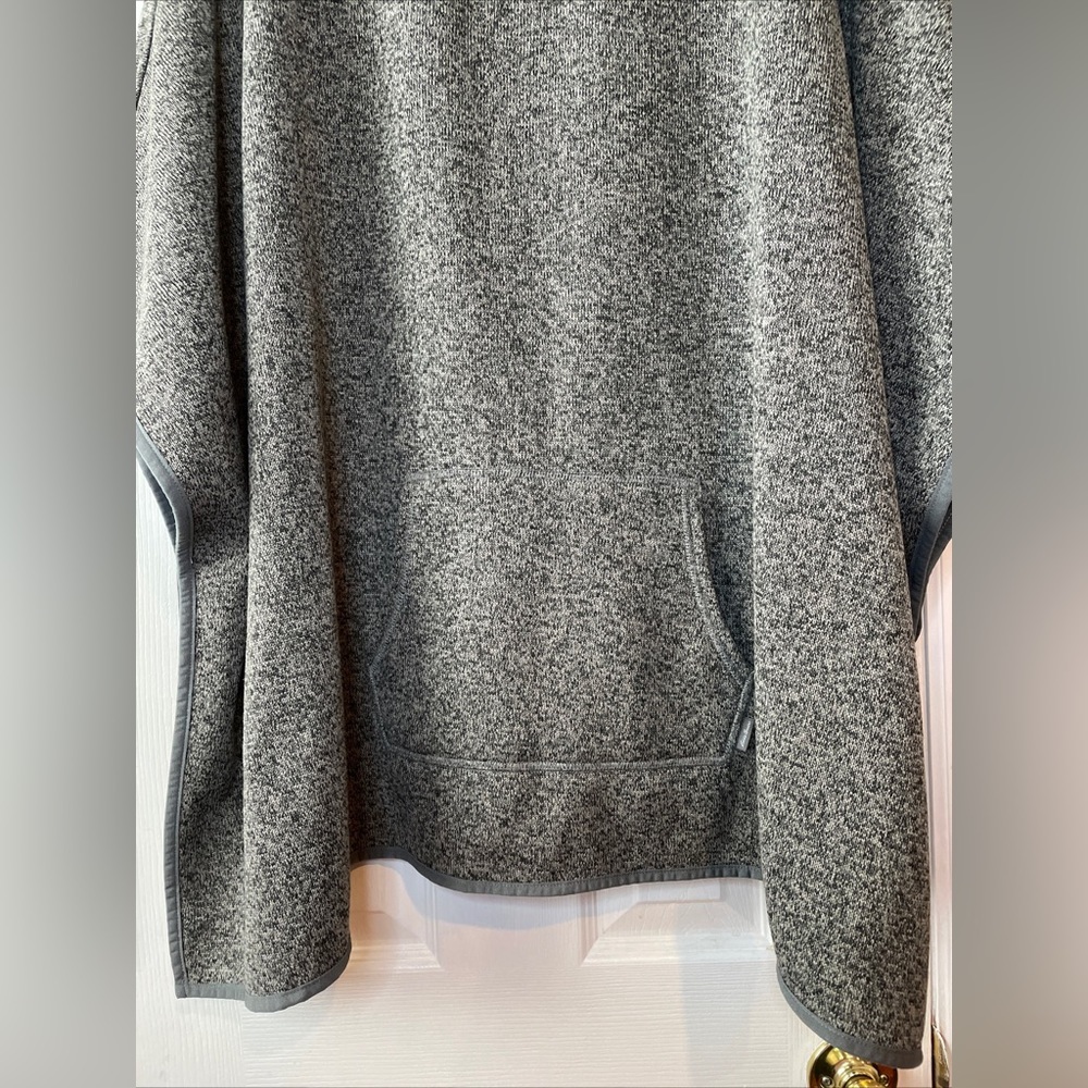 EDDIE Bauer Women's Gray Hooded Poncho Sweatshirt Front Pocket Sz S/M - Picture 4 of 15
